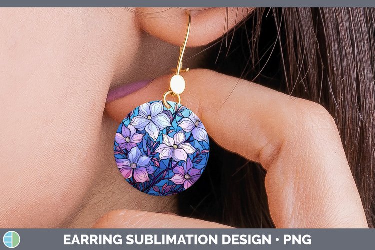 GorgeousStained Glass Round Earrings design.
