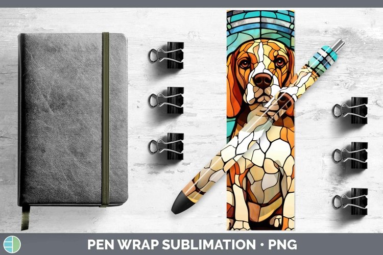 GorgeousStained Glass Dog Pen Wrap design.
