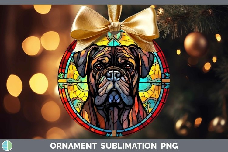 GorgeousStained Glass Dog Ornament design.