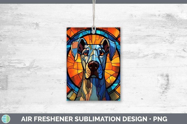 GorgeousStained Glass Dog Air Freshener design.