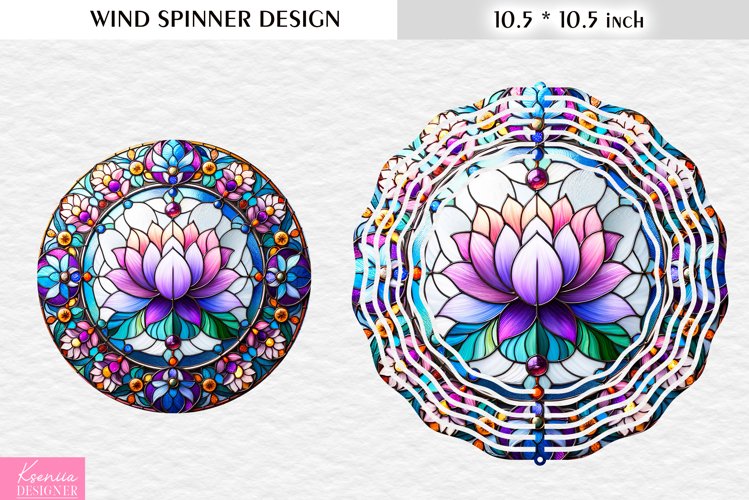 Stained Glass Lillyl|Flower Wind Spinner Design