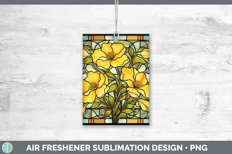 GorgeousStained Glass Flowers Air Freshener design.