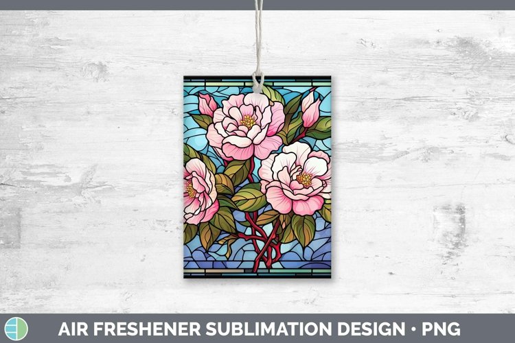 GorgeousStained Glass Flowers Air Freshener design.