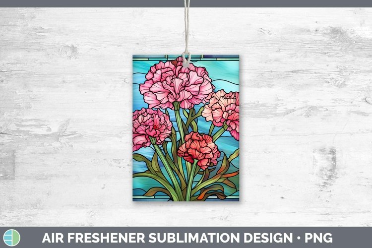 GorgeousStained Glass Flowers Air Freshener design.