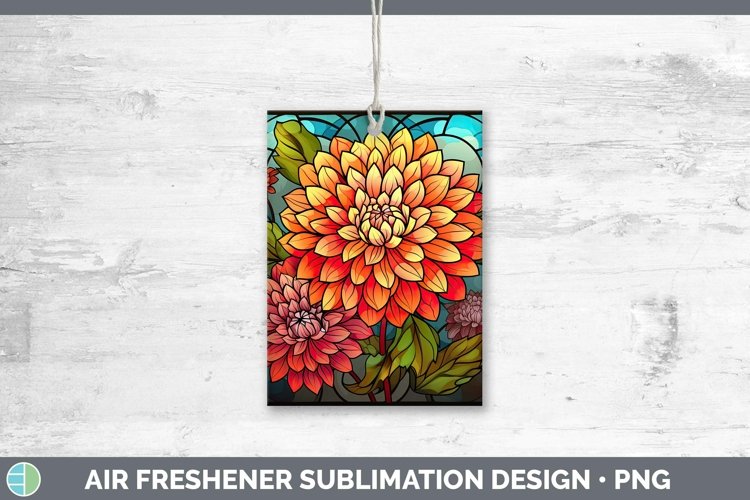 GorgeousStained Glass Flowers Air Freshener design.