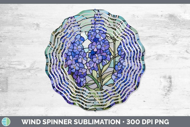 GorgeousStained Glass Flowers Wind Spinner design.