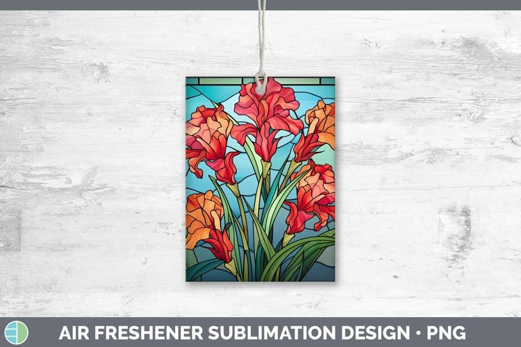 GorgeousStained Glass Flowers Air Freshener design.