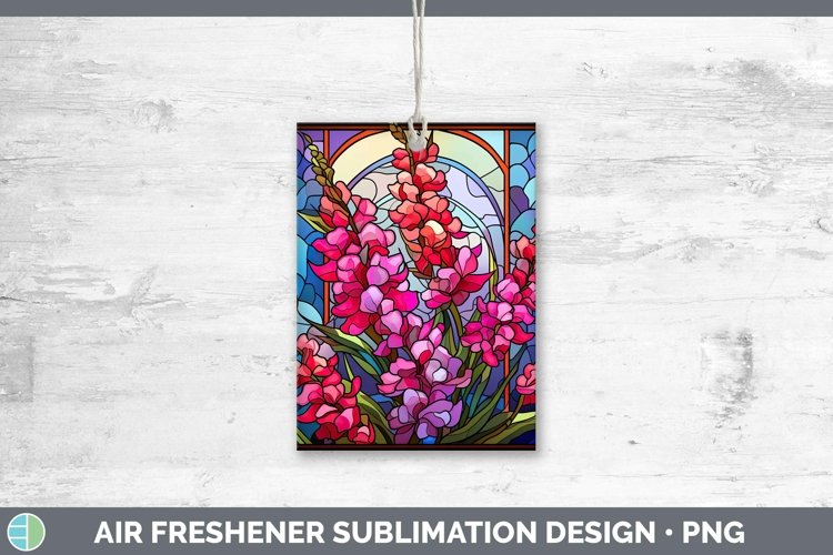 GorgeousStained Glass Flowers Air Freshener design.