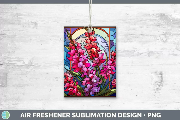 Stained Glass Flowers Snapdragon Air Freshener Sublimation C