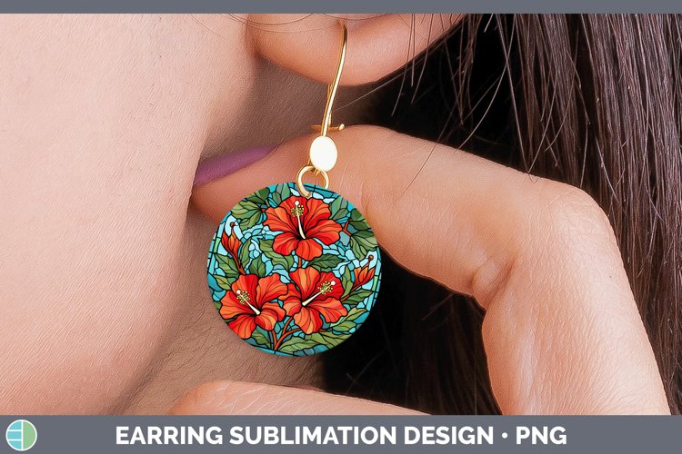 GorgeousStained Glass Round Earrings design.