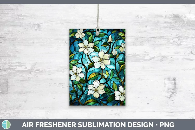 Stained Glass Jasmine Air Freshener Sublimation Car Freshene