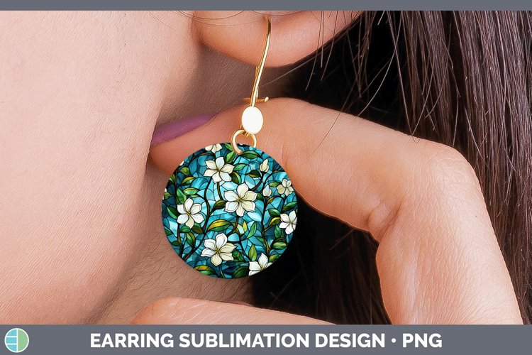 GorgeousStained Glass Round Earrings design.