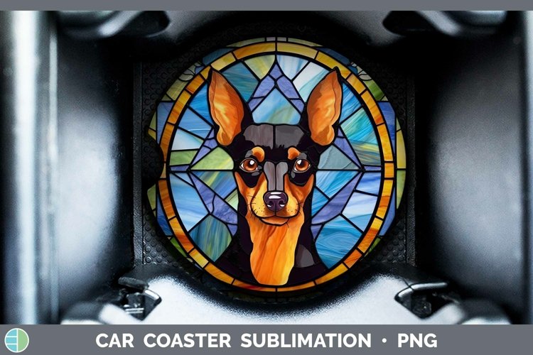 GorgeousStained Glass Car Coaster design.