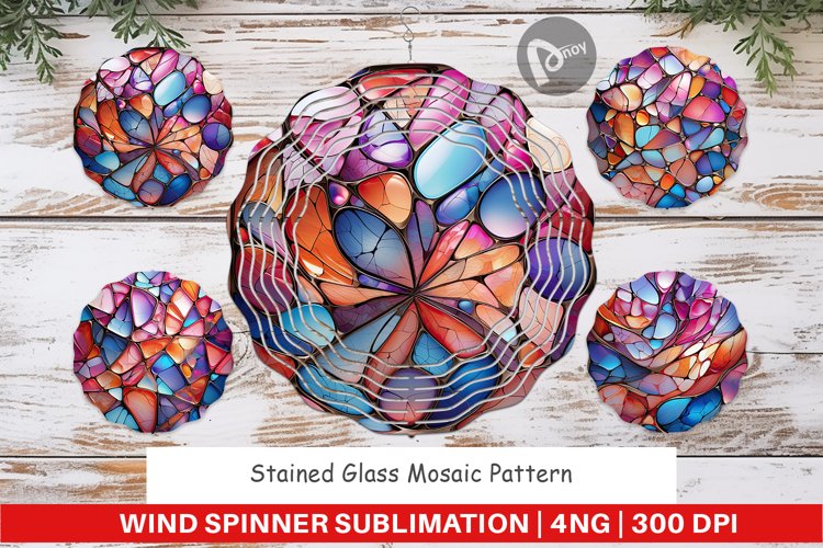 Wind Spinner Stained Glass Mosaic