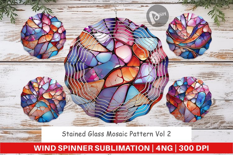 Wind Spinner Stained Glass Mosaic