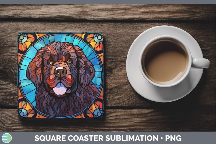 GorgeousStained Glass Square Coaster design.
