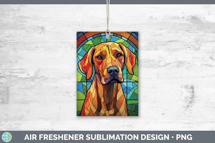 Stained Glass Rhodesian Ridgeback Air Freshener Sublimation