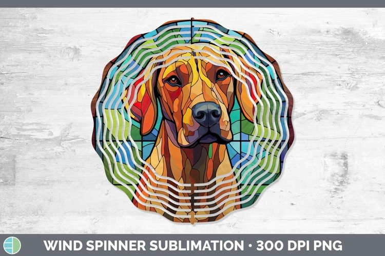 Stained Glass Pattern Rhodesian Ridgeback Stained Glass Rhodesian Ridgeback Wind Spinner Sublimation S