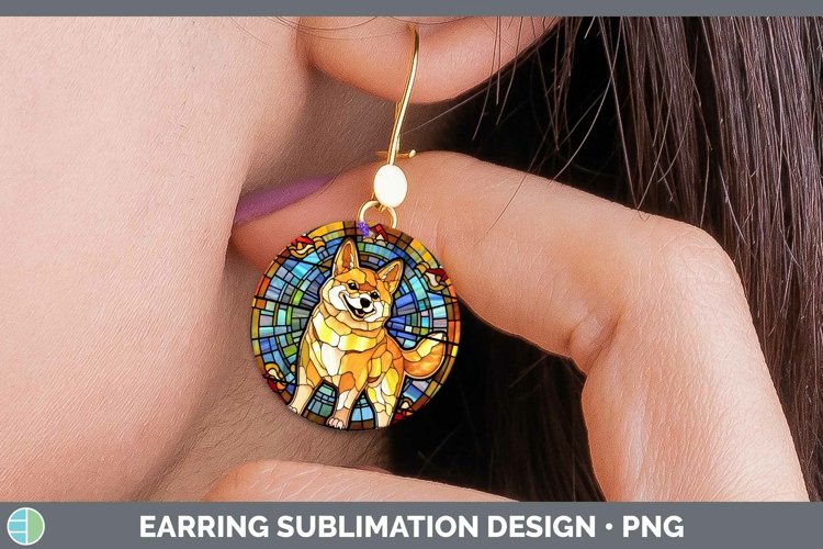 GorgeousStained Glass Round Earrings design.