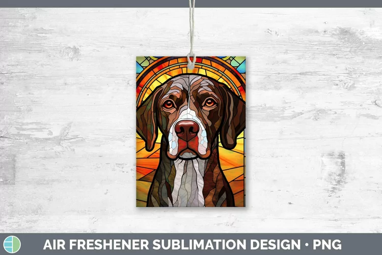Stained Glass Shorthaired Pointer Air Freshener Sublimation