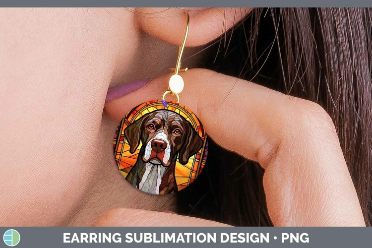 GorgeousStained Glass Round Earrings design.