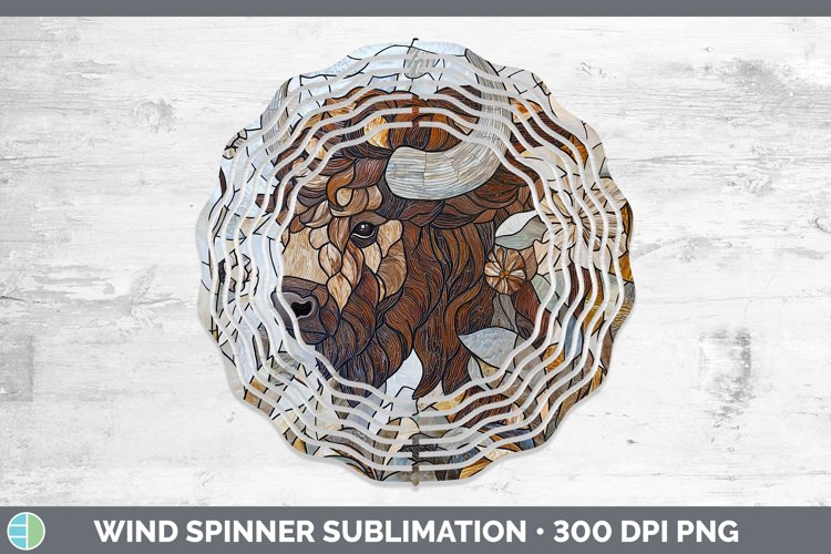 GorgeousStained Glass Woodland Wind Spinner design.
