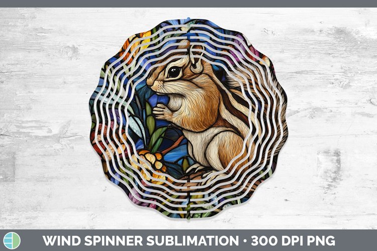 GorgeousStained Glass Woodland Wind Spinner design.