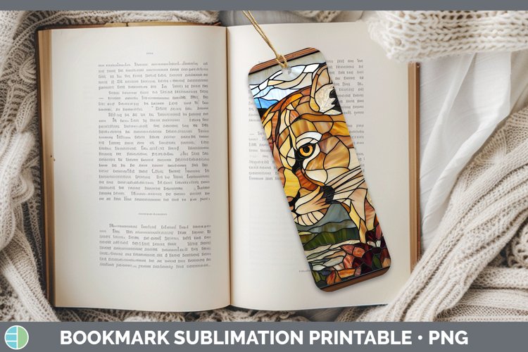 GorgeousStained Glass Woodland Bookmark design.