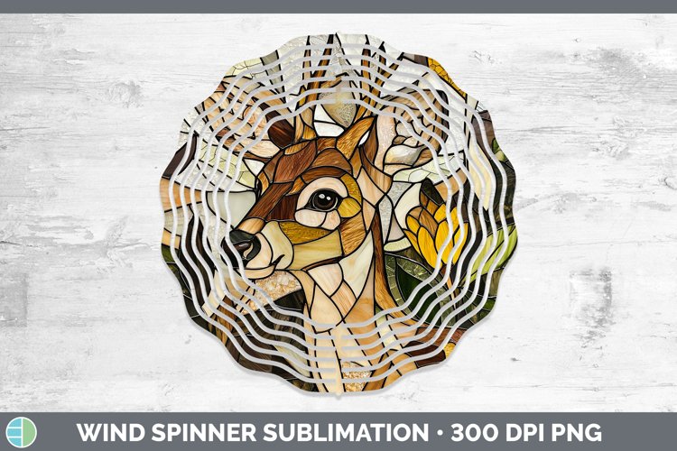 GorgeousStained Glass Woodland Wind Spinner design.