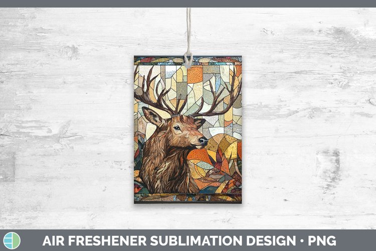 Stained Glass Woodland Elk Air Freshener Sublimation Car Fre