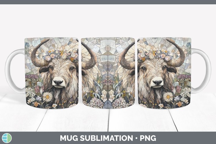 GorgeousStained Glass Woodland Mug Wrap design.