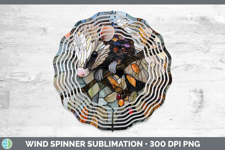 GorgeousStained Glass Woodland Wind Spinner design.