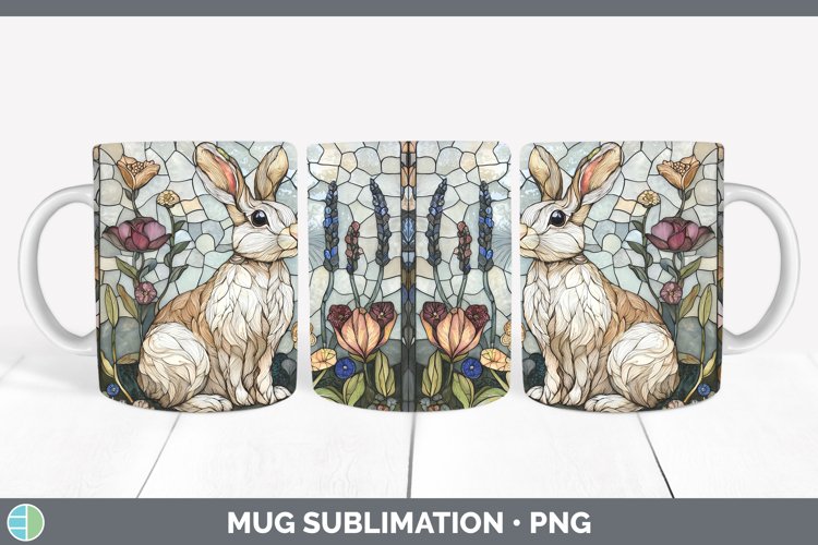 GorgeousStained Glass Woodland Mug Wrap design.
