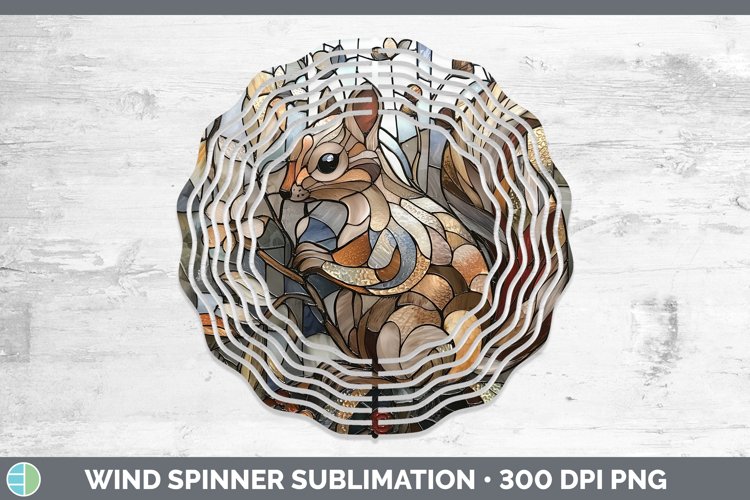 GorgeousStained Glass Woodland Wind Spinner design.