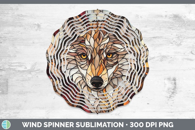 GorgeousStained Glass Woodland Wind Spinner design.