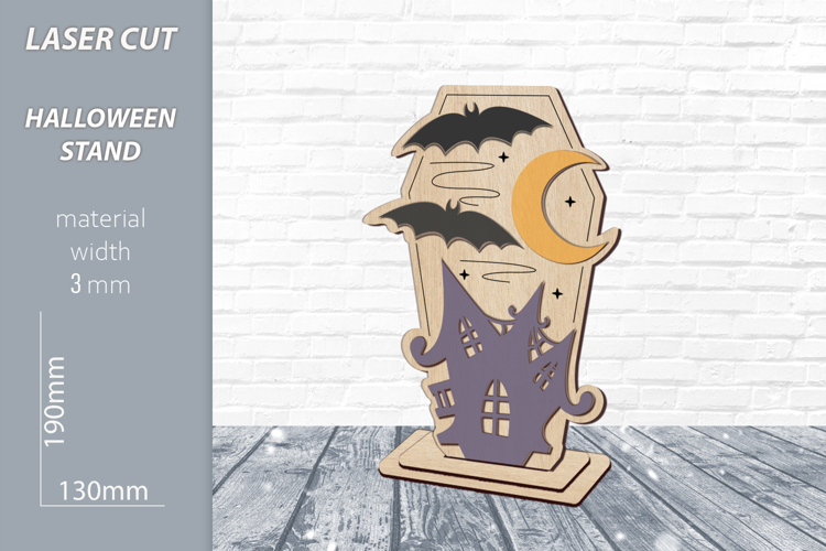 Halloween coffin stand laser cut, Halloween decoration