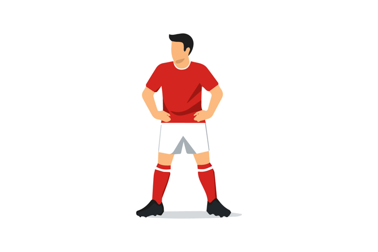 Standing Soccer Player Vector Design