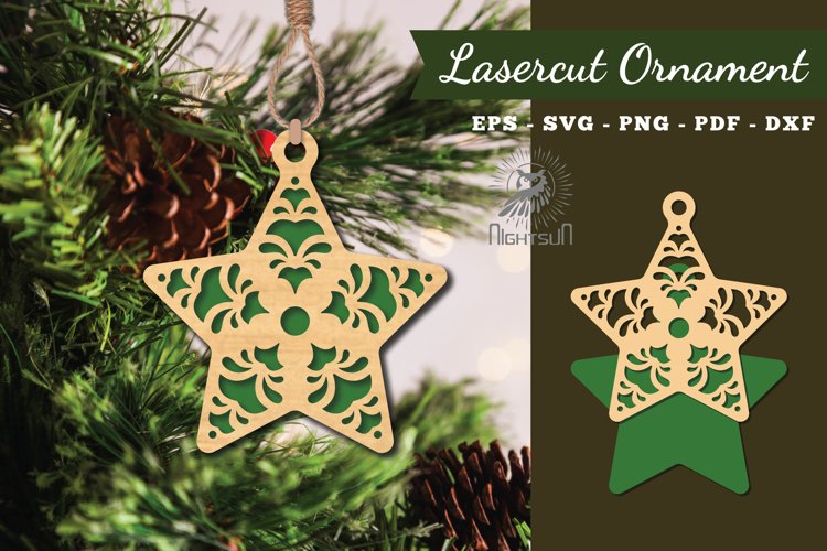 Star Laser Cut Ornament SVG