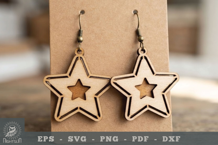 Star Lasercut Earring