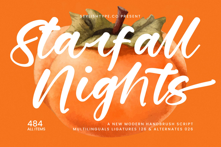 Starfall Nights - New Modern Handbrush Script