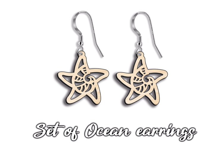 Starfish SVG Earring Seashell Maritime Laser Gift Ocean Gift