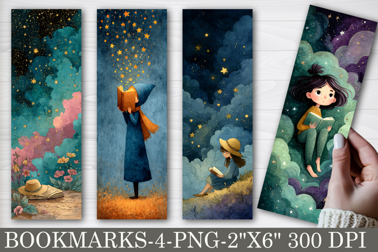 Starry Night Bookmarks Set