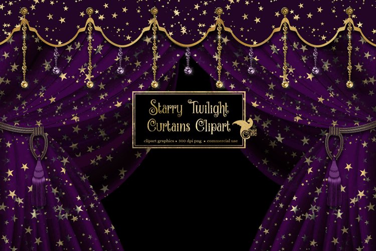 Starry Twilight Curtains Clipart Starry Twilight Curtains Clipart