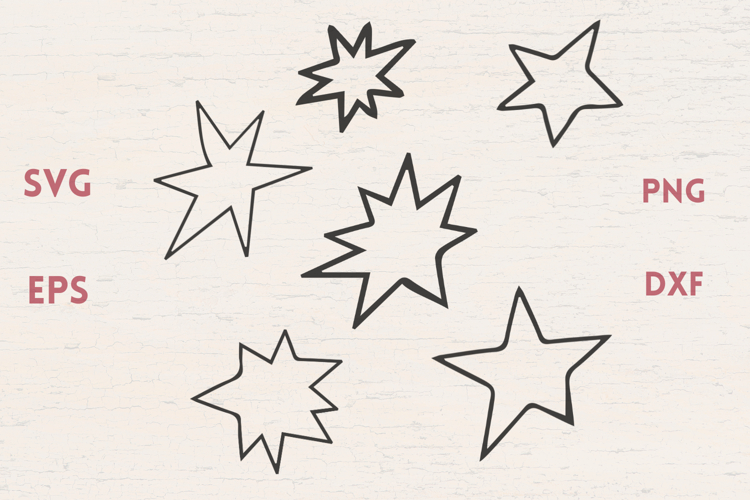 Hand Drawn Stars SVG