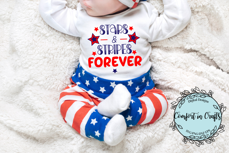 Stars & Stripes Forever SVG and Sublimation design