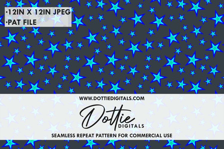 Stars Repeat Seamless Pattern - Digital Paper, JPG, PAT File example image 1