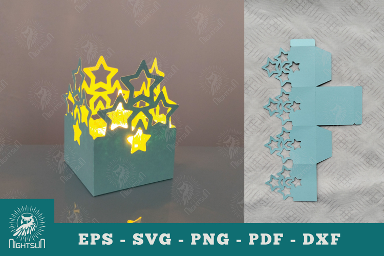 Stars Papercut Lantern SVG
