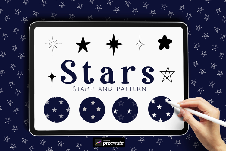Stars Stamp Brush for Procreate