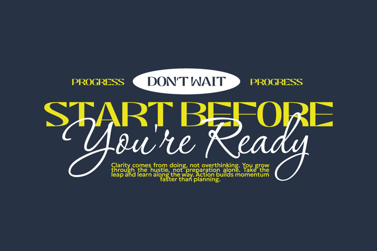 Start Before You're Ready Urban Typography T-shirt Design