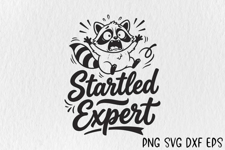 Startled Expert SVG, Funny Raccoon SVG Cut File